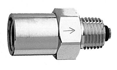 NPT Way CV 1/4" M to 1/4" F National Pipe Thread, 1/4 male to 1/4 female, NPT extention, 1/4 male to 1/4 female with check valve